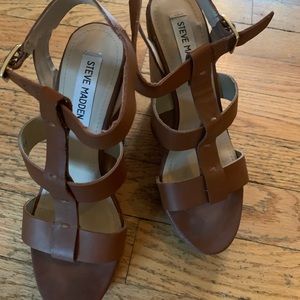 Steve Madden Wedge Heels - dark tan